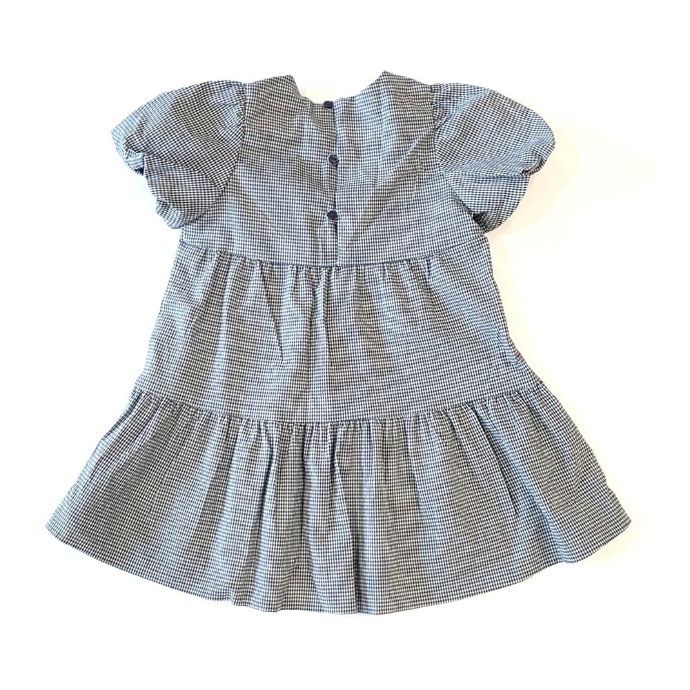 Zara 18-24M navy gingham short sleeve dress - Picture 4 of 6